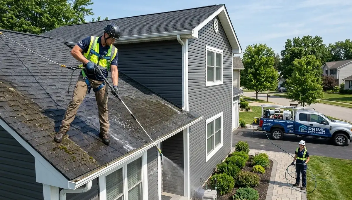 Professional roof cleaning and vinyl siding maintenance in Orlando, FL by Next Level Exteriors