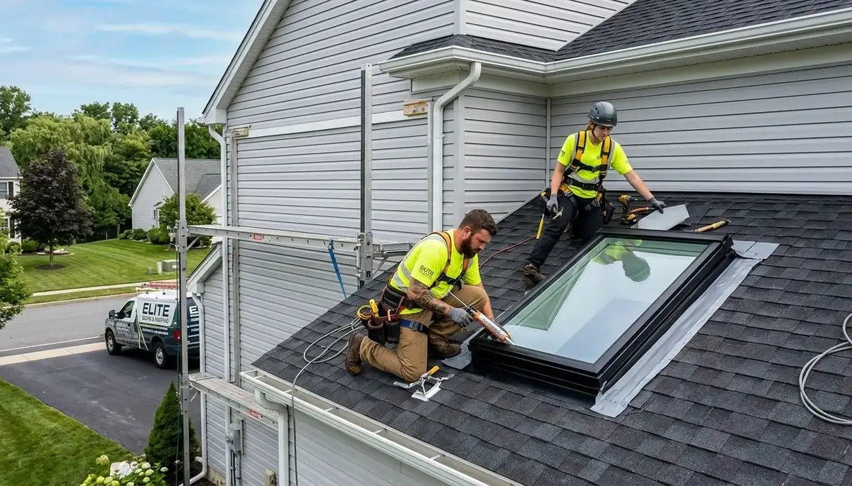 Professional skylight installation on vinyl siding home in Orlando, FL by Next Level Exteriors