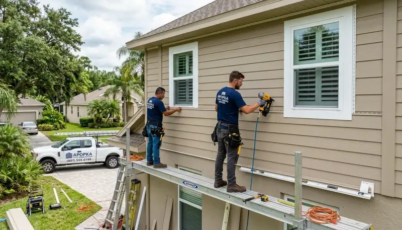 Professional vinyl siding installation by sidingorlandofl.com experts in Orlando, FL homes