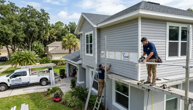 Professional vinyl siding installation on a home exterior in Orlando, FL
