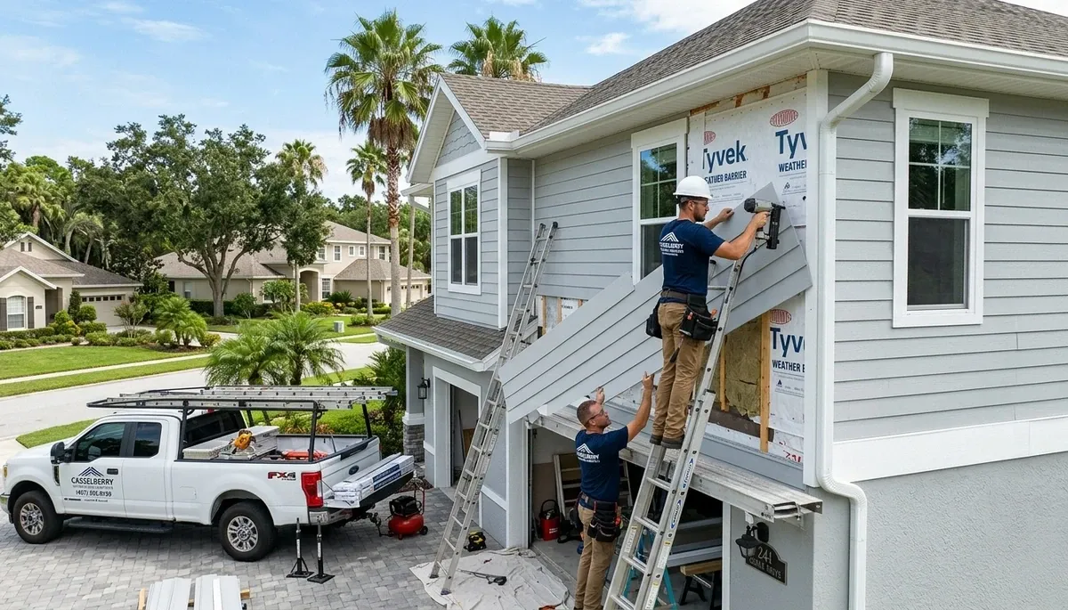 Professional vinyl siding installation on home exterior in Orlando, FL