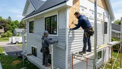 Vinyl siding installation in Orlando FL home by Next Level Exteriors professionals