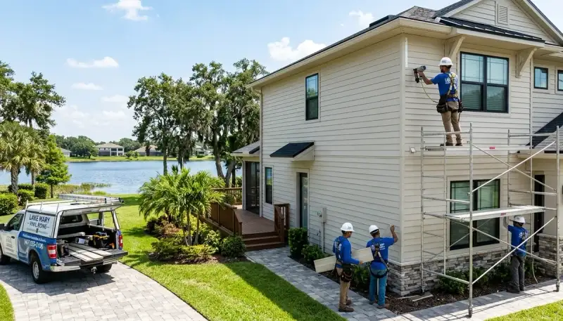 Vinyl siding installation by expert contractors in Orlando FL homes
