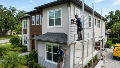 Professional vinyl siding installation on home exterior in Orlando FL