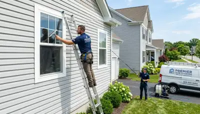 Professional window cleaning service for vinyl siding homes in Orlando, FL exterior maintenance
